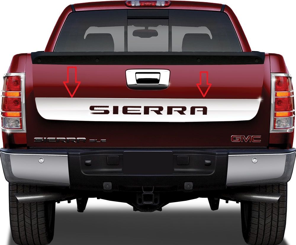 Fits GMC Sierra 1500 20072013 Stainless Chrome Tailgate Accent Trim w